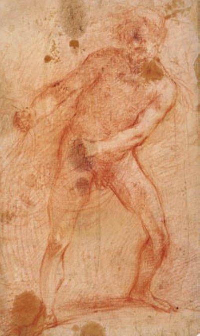 網を引く男性ヌード（？） 作： Francesco Montelatici
