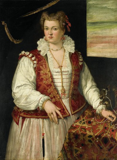 リスを持つ女性の肖像 作： Francesco Montemezzano (attributed to)