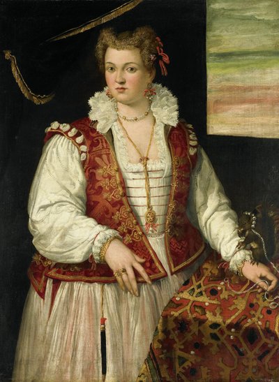 リスを連れた女性の肖像 作： Francesco Montemezzano
