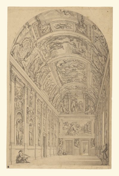 ローマ、ファルネーゼ美術館の眺め 作： Francesco Panini