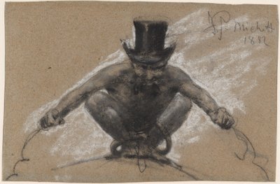 サタンが乗って世界を駆り立てる 作： Francesco Paolo Michetti