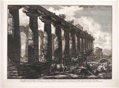 パエストゥムのアテナ神殿 デ テンペル ヴァン ジュノ 作： Francesco Piranesi