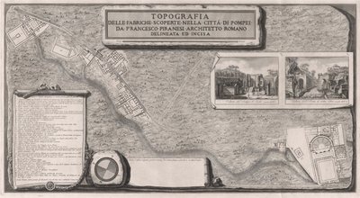 都市で発見された工場の地形？ ポンペイの 作： Francesco Piranesi