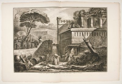 マルニアの墓の眺め 作： Francesco Piranesi