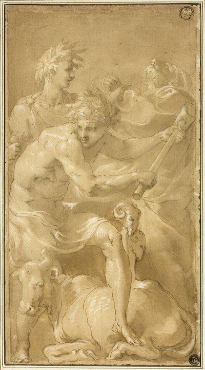 雄牛の犠牲 作： Francesco Primaticcio