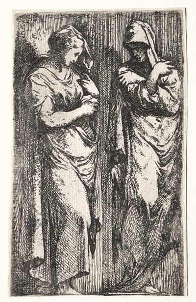 2人のローマ人女性。 作： Francesco Primaticcio