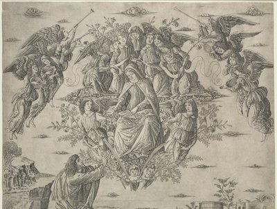 聖母の被昇天c。 1495。 作： Francesco Rosselli