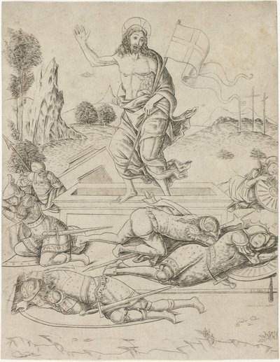 復活、聖母とキリストの生涯からプレート11 作： Francesco Rosselli
