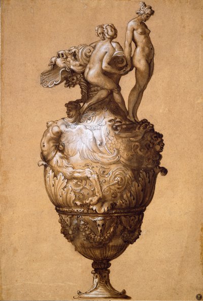 Ewer のデザイン、16 世紀半ば 作： Francesco Salviati