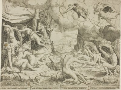 ニオベの子供たちの死 作： Francesco Salviati