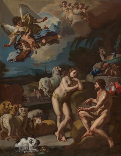 楽園のアダムとイブ 作： Francesco Solimena