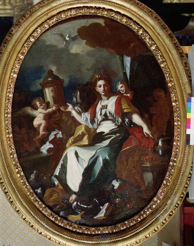 ヨーロッパの寓話（キャンバスに油彩） 作： Francesco Solimena