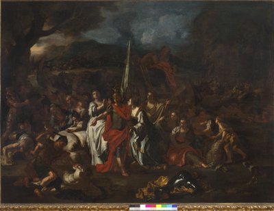 アマレク人のデビッドディフェター、1720年〜21年 作： Francesco Solimena