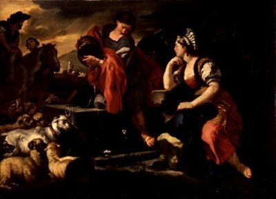 井戸のヤコブとレイチェル」（油彩・キャンバス） 作： Francesco Solimena