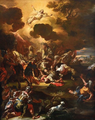 La conversion de Saint Paul - The Conversion of Saint Paul - Francesco Solimena (1657-1747).油彩・キャンバス 寸法 : 129x102 cm 個人蔵 作： Francesco Solimena