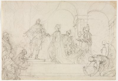 ソロモンとシバの女王の出会い。 作： Francesco Solimena