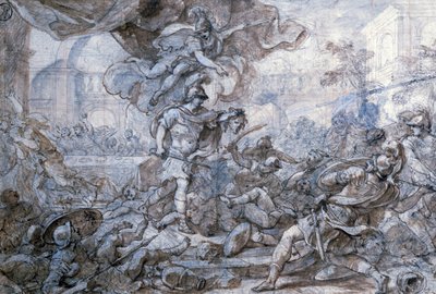 18世紀、メドゥーサの首を掲げたペルセウス 作： Francesco Solimena
