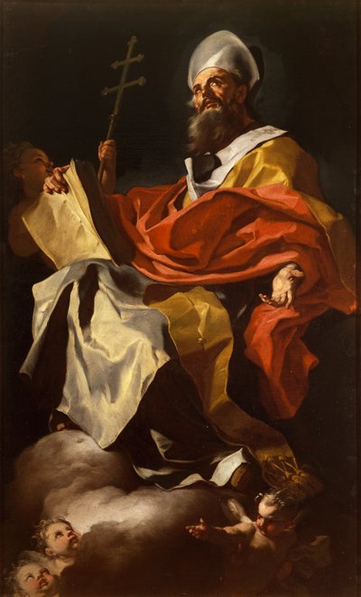 フランチェスコ・ソリメーナ（1657-1747）作「聖アタナシウス」（ナポリ、サンタ・マリア・アスンタ大聖堂より 作： Francesco Solimena