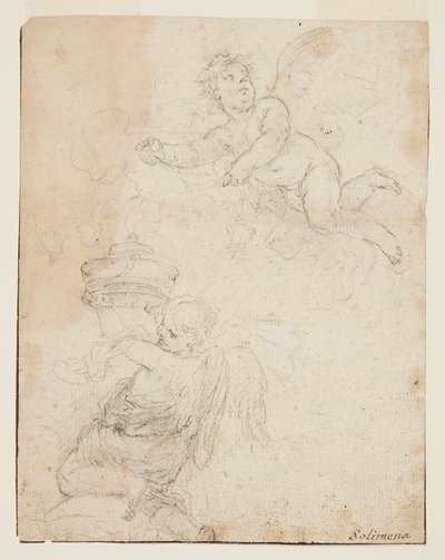 2 つの Putti の研究 作： Francesco Solimena
