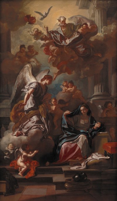 1733年以降の受胎告知（帆布に油彩） 作： Francesco Solimena