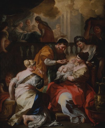 聖母の誕生、ca。 1690。 作： Francesco Solimena