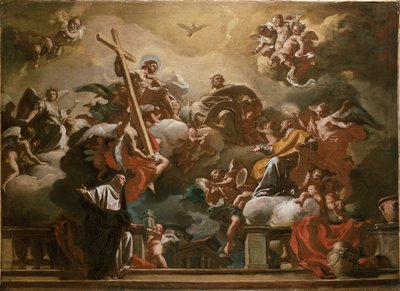 栄光の聖フィリップ・ネリとの聖三位一体、c1727-1730 作： Francesco Solimena