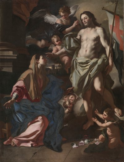 聖母に現れる復活のキリスト 1708年頃 油彩・カンヴァス 作： Francesco Solimena