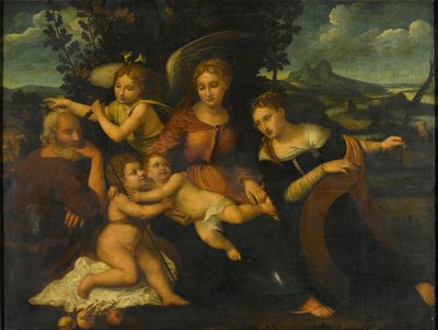 聖カタリナとの聖家族 作： Francesco Torbido (attributed to)