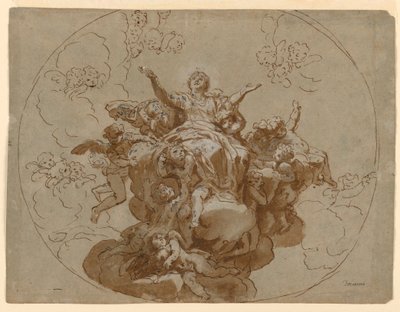 聖母昇天の天井のデザイン 作： Francesco Trevisani