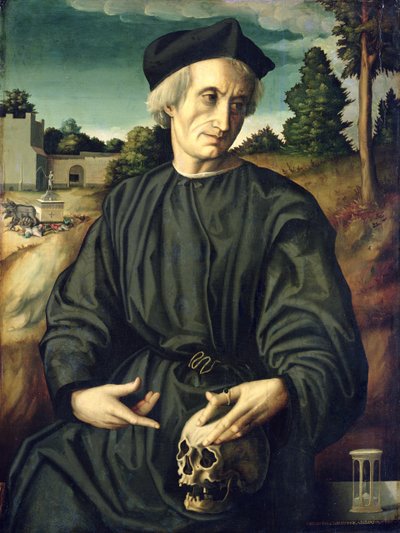 司祭としての教皇ハドリアヌス6世（1459-1523）の肖像 作： Francesco Ubertini Il Bacchiacca