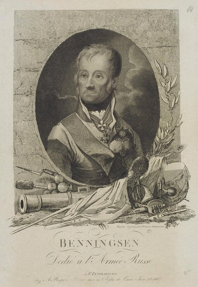 伯爵の肖像レヴィンレオンティアウグストテオフィルフォンベンニッセン1745-1826、1807 作： Francesco Vendramini