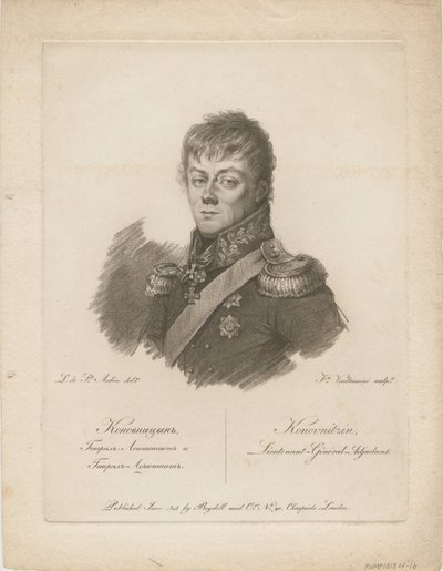 カウントピョートルペトロヴィッチコノヴニツィンの肖像1764-1822、1813 作： Francesco Vendramini
