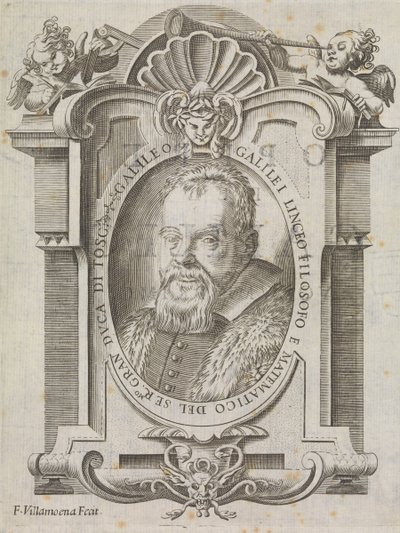 ガリレオ・ガリレイ（1564-1642）、1656年頃（エングレーヴィング） 作： Francesco Villamena