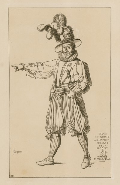 教皇の番人、1613年、ルツェルンのジャンルグロット 作： Francesco Villamena