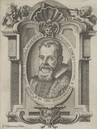ガリレオ・ガリレイの肖像、1613年。 作： Francesco Villamena