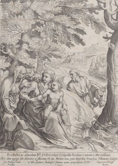 1597年、エジプトへの飛行中の残り。 作： Francesco Villamena