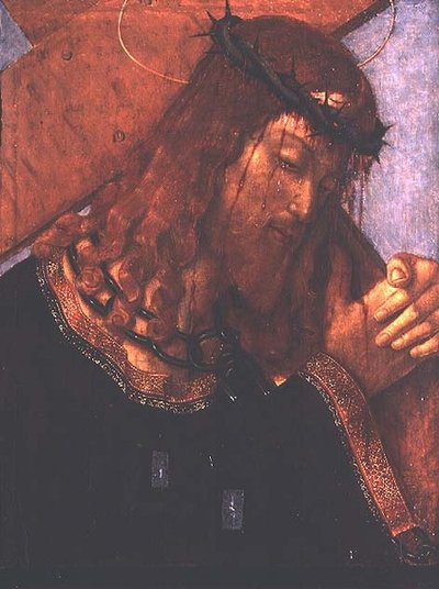 十字架を背負うキリスト（パネル 作： Francesco Zaganelli di Bosio