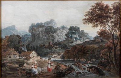 風景、1760～1770年頃（紙に水彩） 作： Francesco Zuccarelli