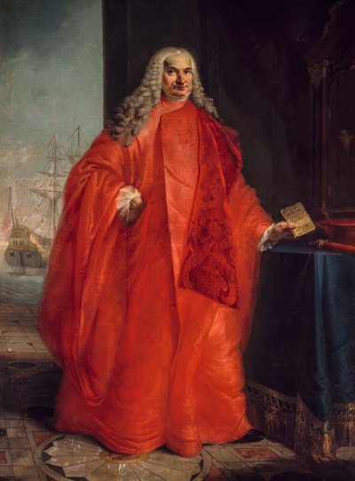 ダニエレ ジローラモ ドルフィン (1656-1729)、ベネチアの政治家の肖像 作： Francesco Zugno