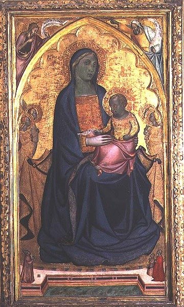 エントロントされたマドンナと子供 作： Francesco da Volterra Neri
