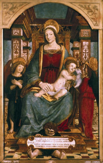 天使のある聖母子1512 作： Francesco dei Tatti