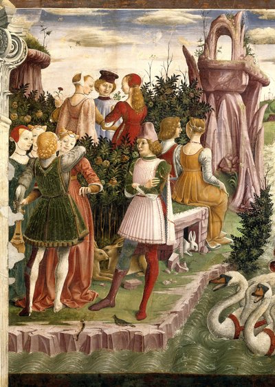 4 月の寓話: 金星の勝利、1468-1470。 作： Francesco del Cossa