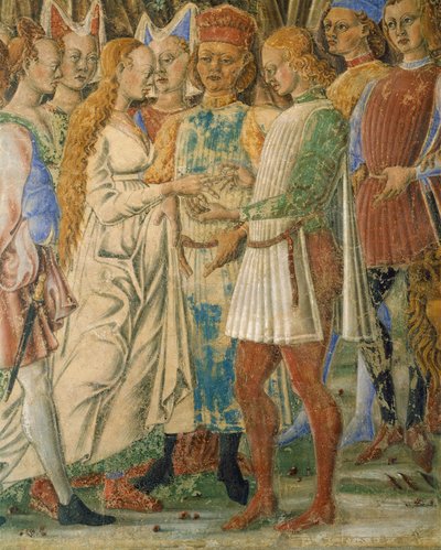 イタリア、フェラーラ、スキファノイア宮殿、今月のホール、フランチェスコ・デル・コッサ作の6月（1436-1478） 作： Francesco del Cossa