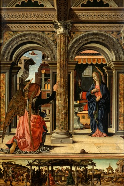 受胎告知、1470-1472 作： Francesco del Cossa