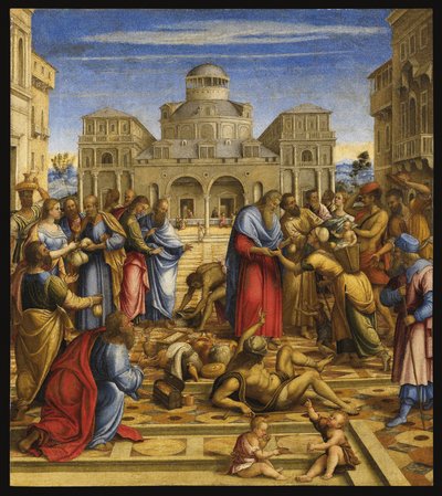 アレクサンドリアの慈悲深いヨハネ 作： Francesco di Bernardo de Vecchi Santacroce