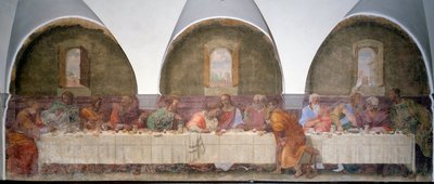 最後の晩餐（フレスコ画 作： Francesco di Cristofano Franciabigio
