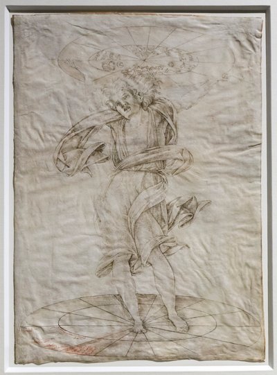 アトラス、1472-74年頃（羊皮紙にペン） 作： Francesco di Giorgio Martini