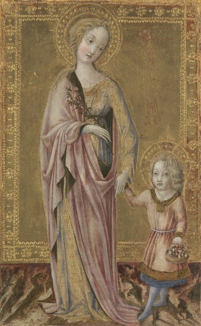 聖ドロシーと幼児キリスト、1460年頃 作： Francesco di Giorgio Martini