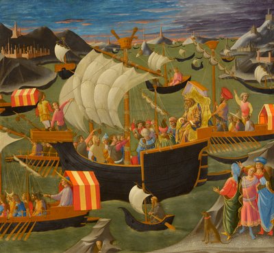 聖地へのメルキオール王の航海、1445〜50年頃 作： Francesco di Stefano Pesellino