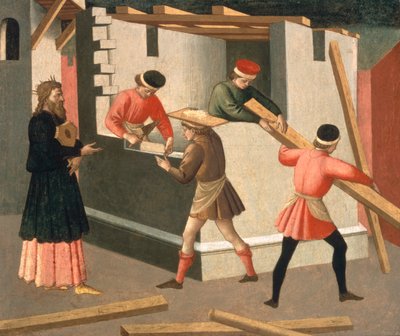エルサレム神殿の建設、1445年頃（パネル上のテンペラ） 作： Francesco di Stefano Pesellino
